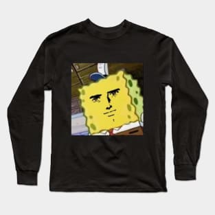 Straight faced Spongebob Long Sleeve T-Shirt